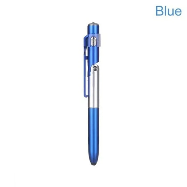 TacPen-4 In 1 Multifunction Ballpoint Pen with LED Light Fold Phone Holder Night Reading Light