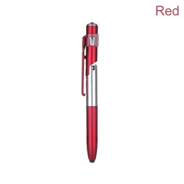 TacPen-4 In 1 Multifunction Ballpoint Pen with LED Light Fold Phone Holder Night Reading Light