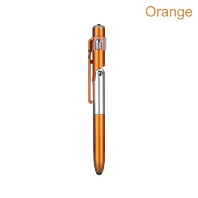 TacPen-4 In 1 Multifunction Ballpoint Pen with LED Light Fold Phone Holder Night Reading Light