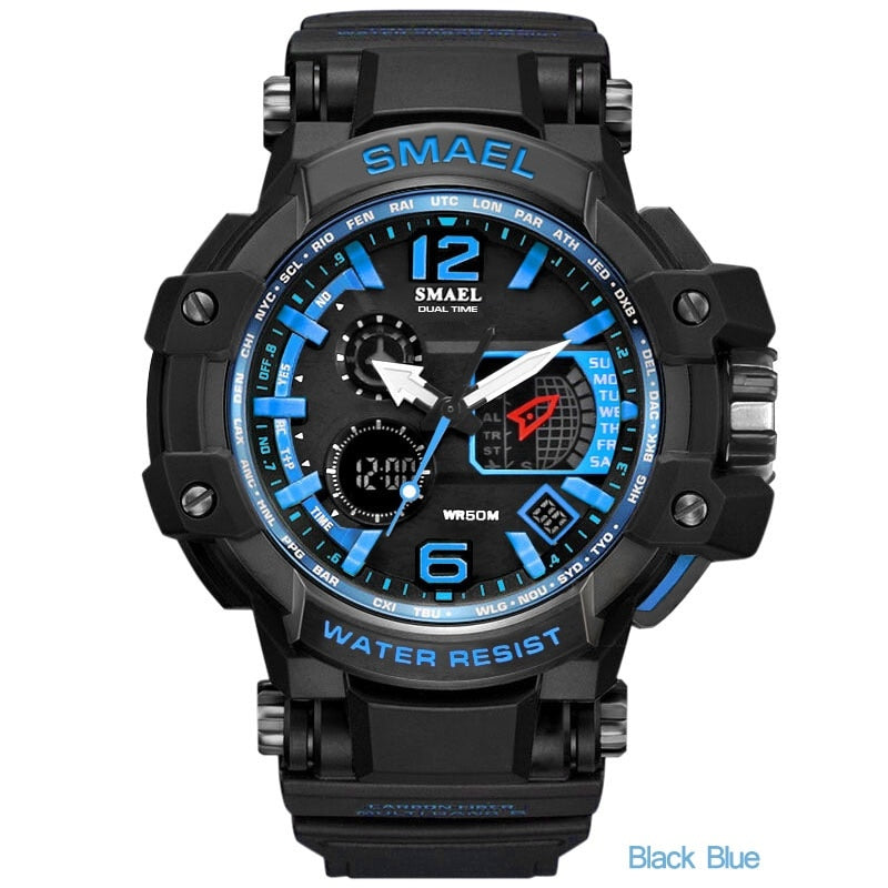 SMAEL 1509 Men Quartz Digital Watch Mens Sport Watches Electronic Military Wrist watch Male Waterproof Clock Relogios Masculino