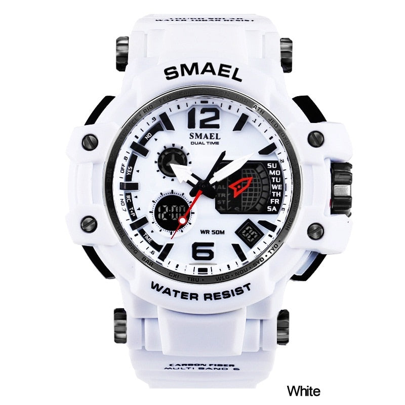 SMAEL 1509 Men Quartz Digital Watch Mens Sport Watches Electronic Military Wrist watch Male Waterproof Clock Relogios Masculino