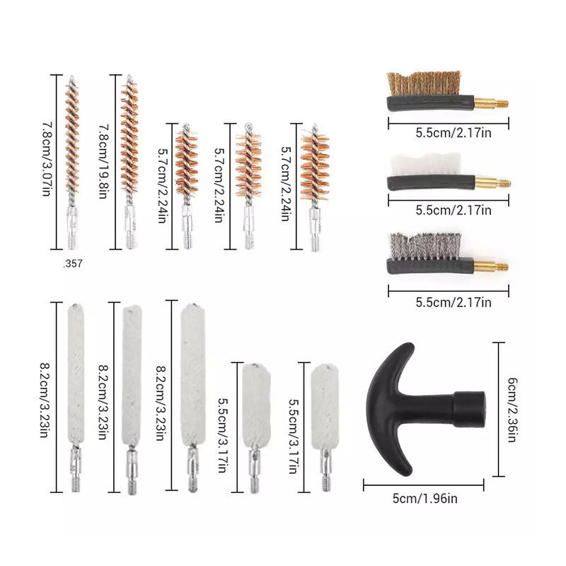 "29-Piece Premium Gun Brush Set: Ultimate Cleaning Kit for Tactical & Outdoor Firearms Maintenance"