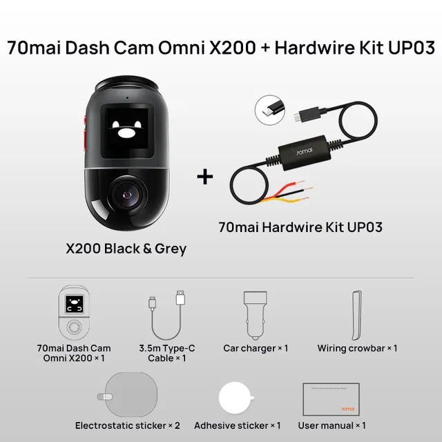"Transform Your Drive: Dash Cam Omni X200 with 360° View & AI Motion Detection"