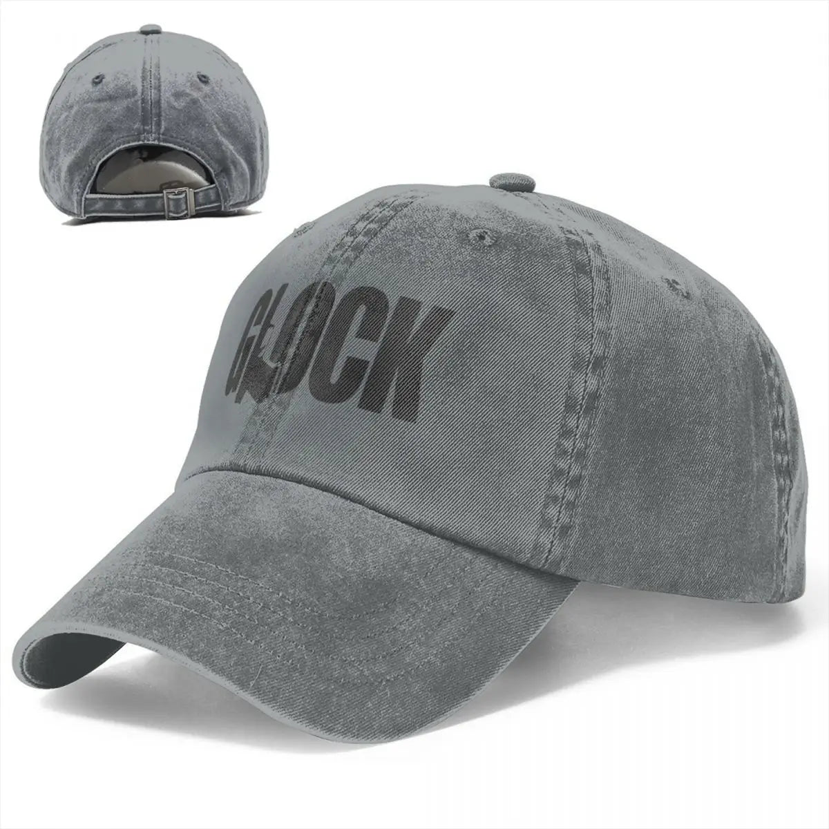 "Aim for Style: Distressed Denim Glock Tactical Shooting Baseball Caps"