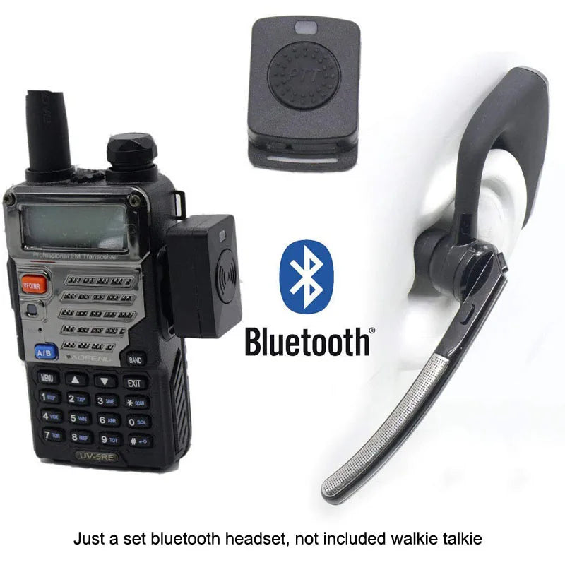 Moto Bike Handsfree Bluetooth PTT Earpiece Wireless Headphone Headset For BaoFeng UV-82 UV-5R 888S Kenwood TK240 TK3160 Radio