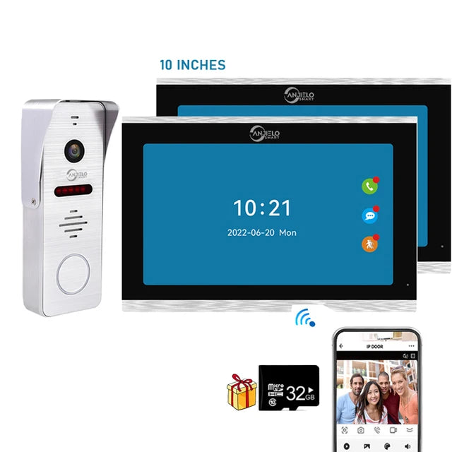 New Tuya 7/10 Inch Video Intercom Wifi Tuya Smart Home video doorbell System.