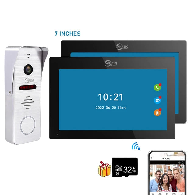 New Tuya 7/10 Inch Video Intercom Wifi Tuya Smart Home video doorbell System.
