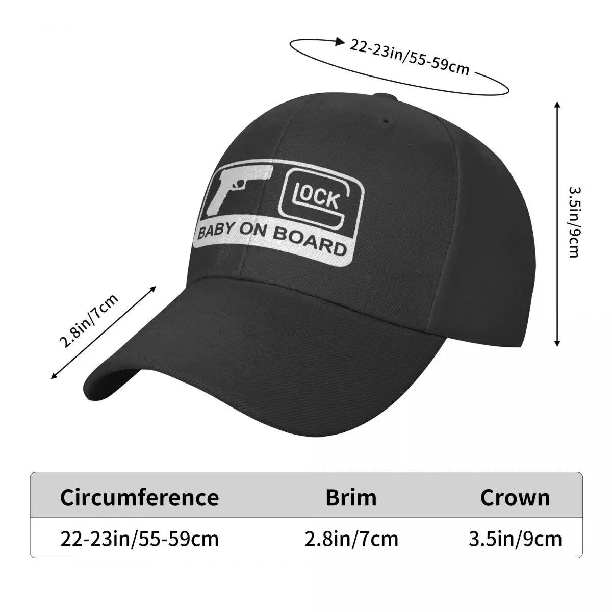 "Elevate Your Outdoor Style: Unisex Glock Baseball Cap - Perfect for Every Adventure"