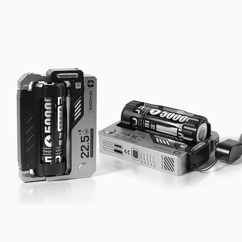Mecha-Style Portable Power Bank with
Detachable 5000mAh Battery - MXD-01
Charger