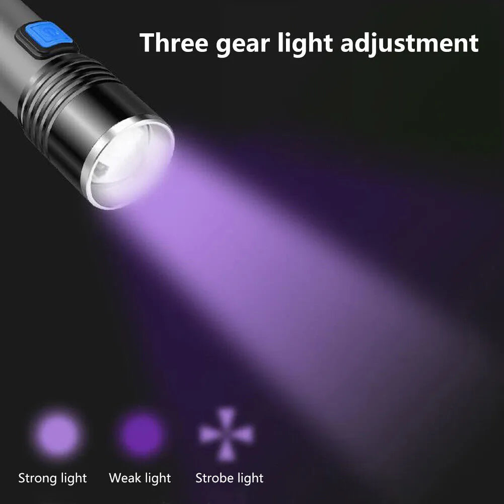 Rechargeable LED UV Flashlight