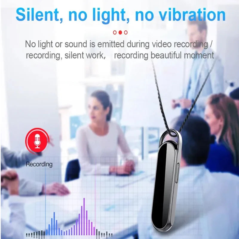 256GB Mini Digtal Recorder Camera Oculta Wide View Angle 1080P Small Nacklace Audio Video Voice DV Dictaphone 4-128GB Micro Cam