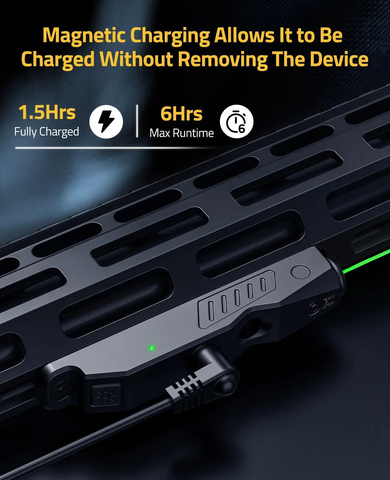 CVLIFE Tactical Green Laser Sight Rifle Compact Low Profile Sights Compatible with M-Lok Picatinny Rail Rechargeable Strobe Mode
