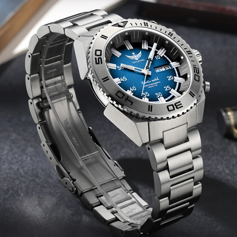 V1035 44mm Men Diving Watc Kinetic Energy Watch 100m luminous Japan PX83 Sapphire