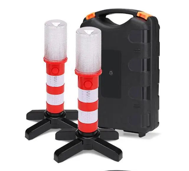 2pcs Warning Light Magnetic Flashlight Emergency Roadside Flares