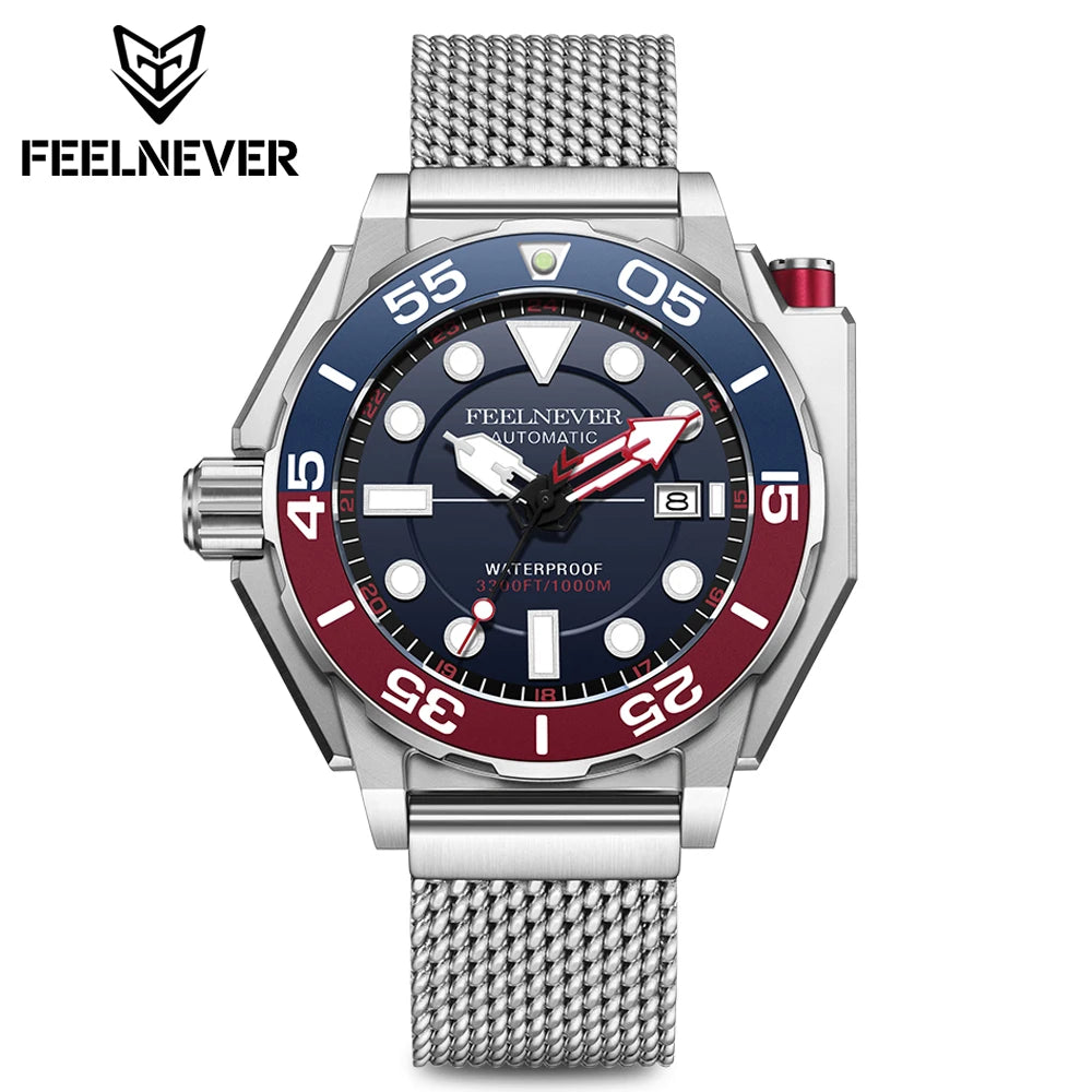 FeelNever New Top brand Men Luxury Watch 1000m