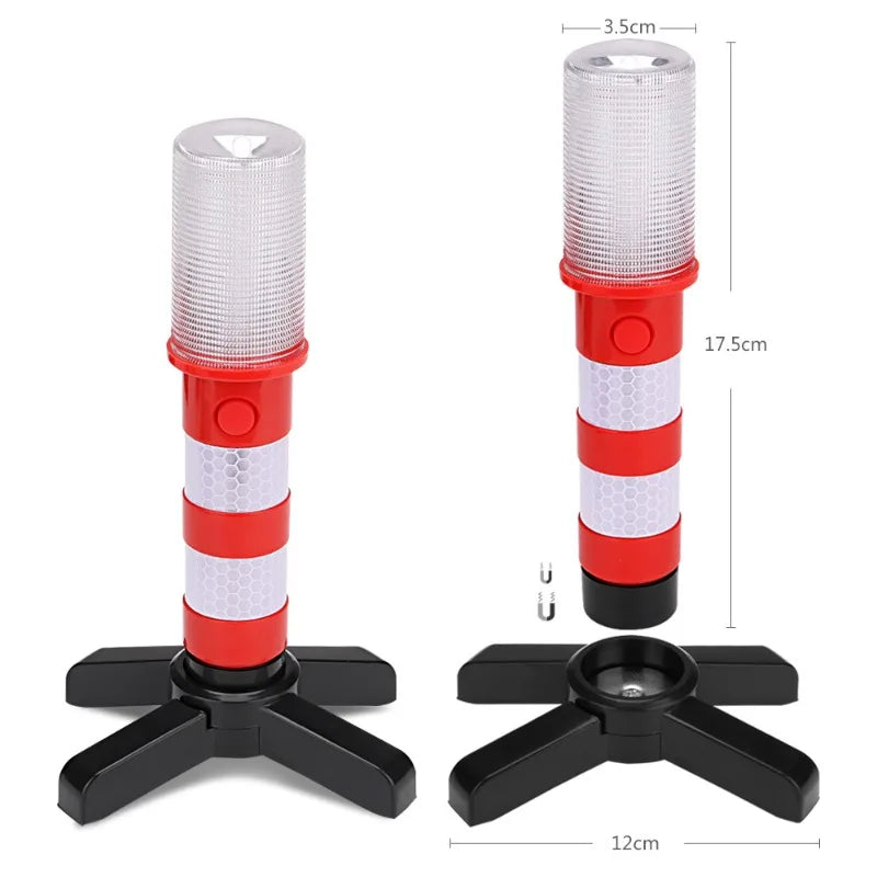 2pcs Warning Light Magnetic Flashlight Emergency Roadside Flares