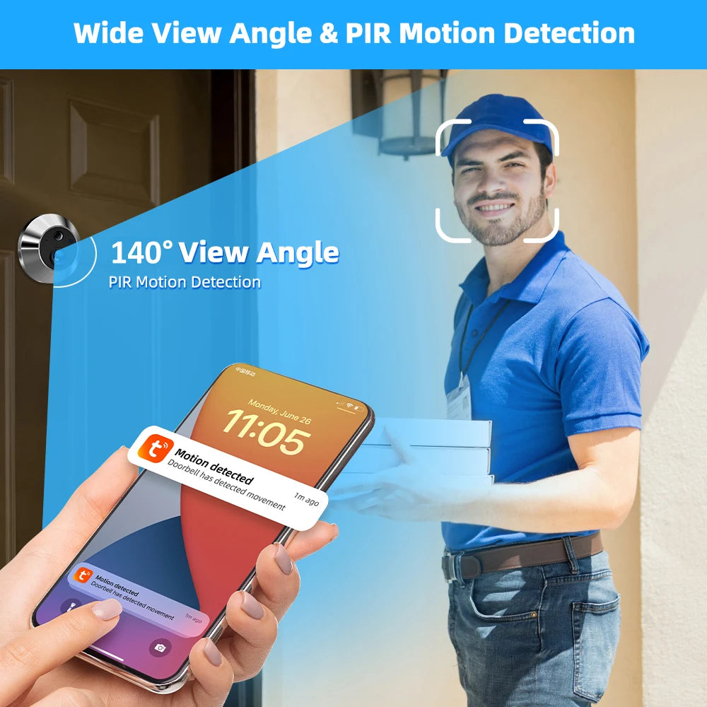 Tuya Smart 3MP 140° Wide View Angle Doorbell