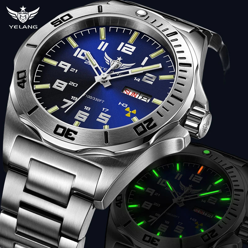 V1019 Brand 44MM Men Watch NH36 100M PROFESSIONAL Deep Diving Automatic Watch Sapphire Lens