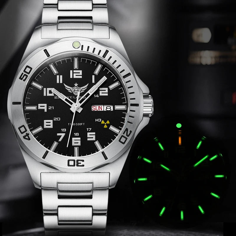 V1019 Brand 44MM Men Watch NH36 100M PROFESSIONAL Deep Diving Automatic Watch Sapphire Lens