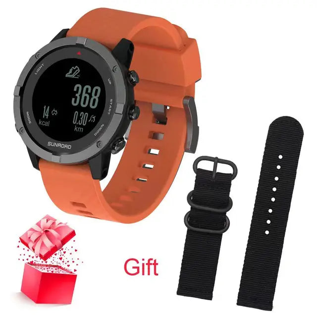 SUNROAD New Men Digital Watch GPS Tracker Outdoor Sports Watch Fitness Tracker Wristwatch Waterproof Hombre Clock
