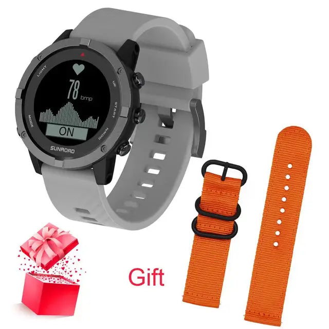 SUNROAD New Men Digital Watch GPS Tracker Outdoor Sports Watch Fitness Tracker Wristwatch Waterproof Hombre Clock