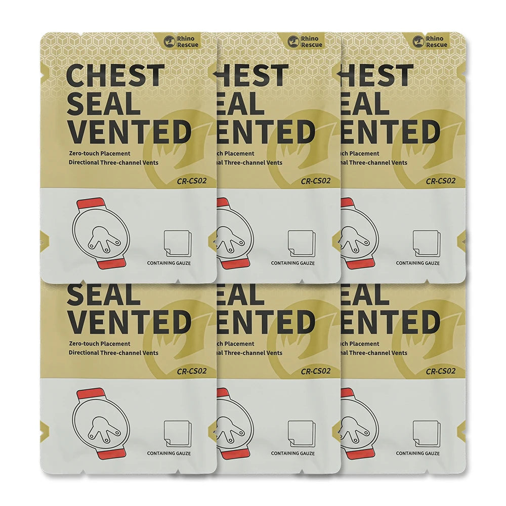 RHINO RESCUE Vent Chest Seal Twin Pack,Trauma Dressing Kit