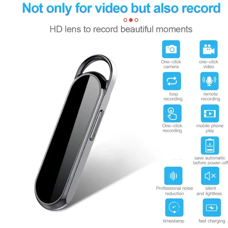 256GB Mini Digtal Recorder Camera Oculta Wide View Angle 1080P Small Nacklace Audio Video Voice DV Dictaphone 4-128GB Micro Cam