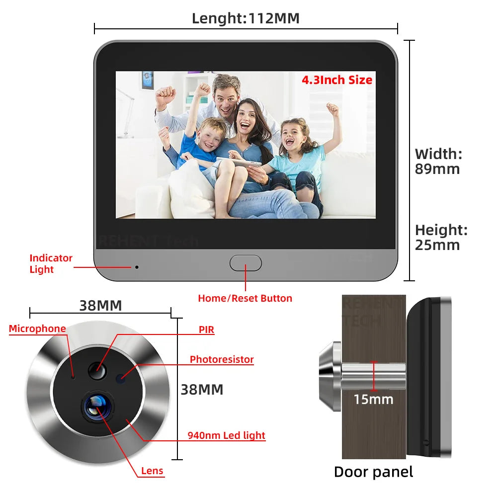 Tuya Smart 3MP 140° Wide View Angle Doorbell