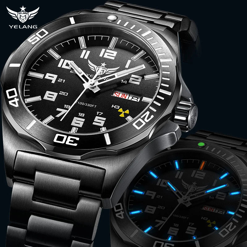 V1019 Brand 44MM Men Watch NH36 100M PROFESSIONAL Deep Diving Automatic Watch Sapphire Lens