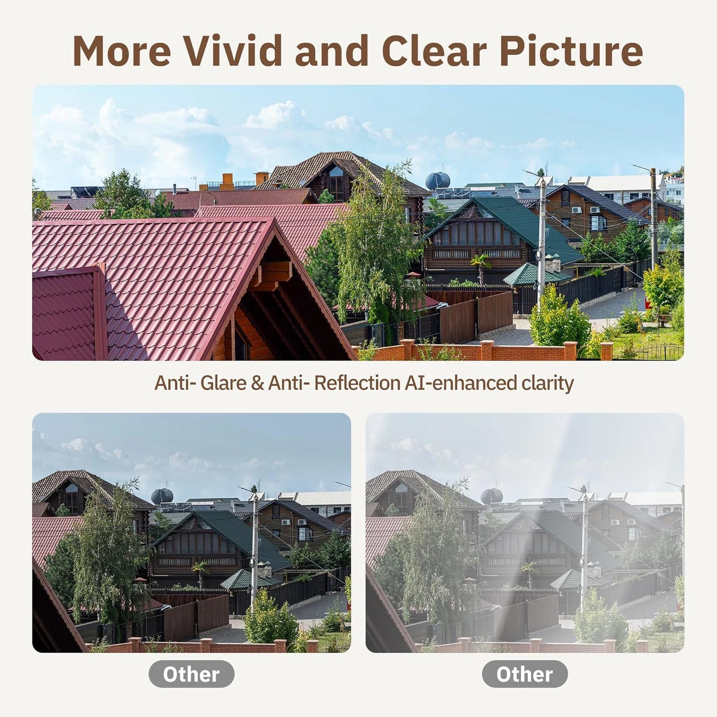 2PCS Window Camera - Replaces Outdoor Cameras | 2.4/5GHz Wi-Fi | 3MP Resolution | Full-Color Night Vision Through Window |