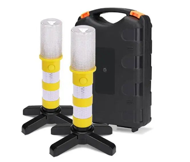 2pcs Warning Light Magnetic Flashlight Emergency Roadside Flares