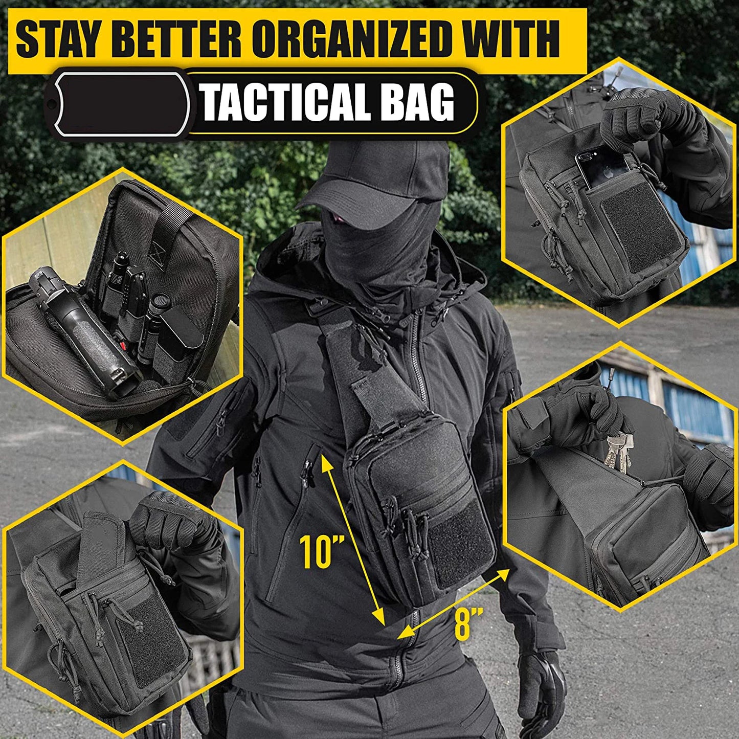 Tactical Pistol Gun Cross-body Shoulder Bag