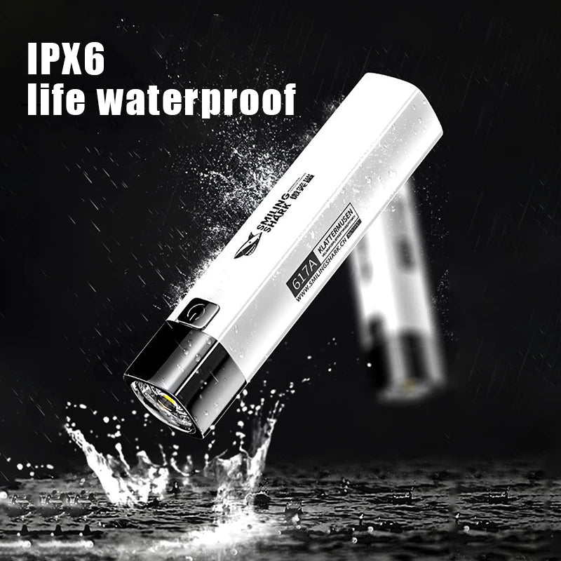 USB Rechargeable LED Flashlight 2 IN 1 9990000LM Super Bright Mini Led Torch & Power Bank
