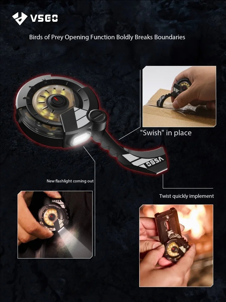 VSGO Black Sniper EDC Light Magnetic Flashlight