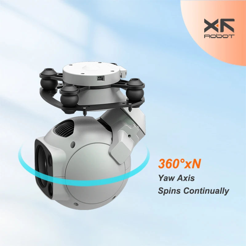 XF-D-80AI Multi-Object Detection & Tracking Zoom & Wide Dual-view Laser Lighting AI Camera Hybrid Zoom Drone 3-Axis Pod