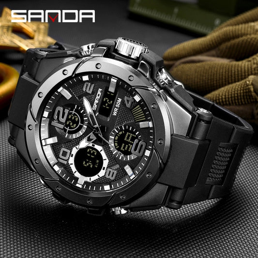 "The Ultimate Men's Dual Display Multifunctional Sports Watch"
