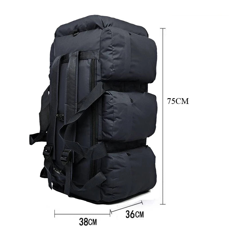 "ExpeditionMax 100L: The Ultimate Army Backpack for Outdoor Adventures and Travel"