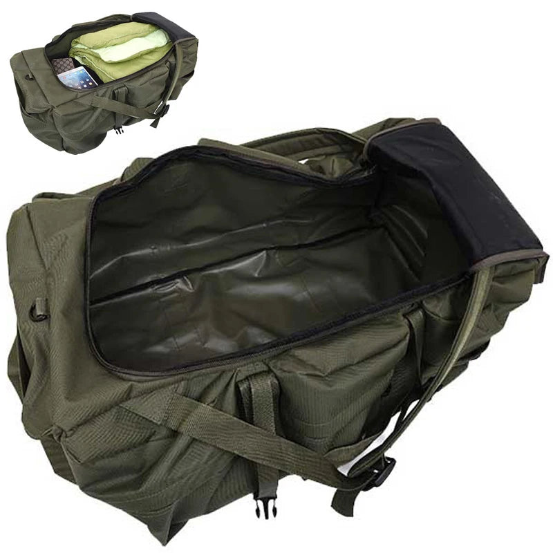 "ExpeditionMax 100L: The Ultimate Army Backpack for Outdoor Adventures and Travel"