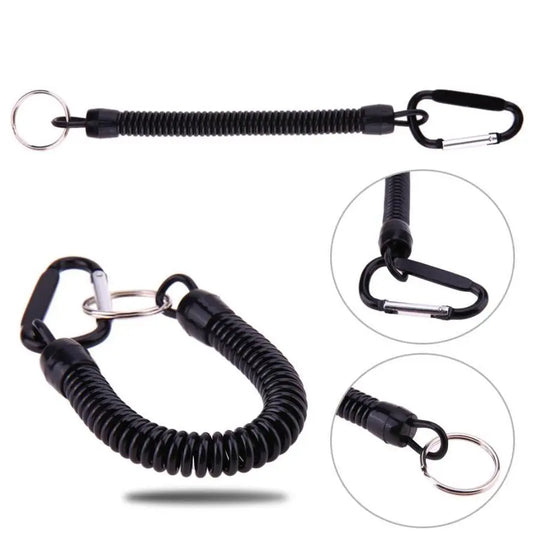 "Secure Explorer: Tactical Lanyard Spring Rope - The Ultimate Outdoor Companion"