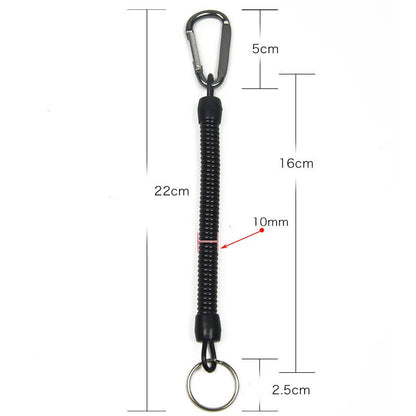 "Secure Explorer: Tactical Lanyard Spring Rope - The Ultimate Outdoor Companion"