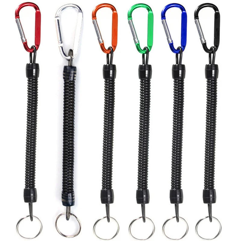 "Secure Explorer: Tactical Lanyard Spring Rope - The Ultimate Outdoor Companion"