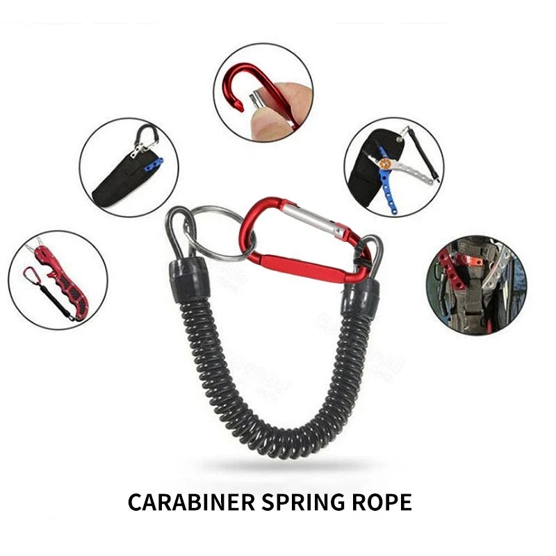 "Secure Explorer: Tactical Lanyard Spring Rope - The Ultimate Outdoor Companion"