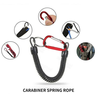 "Secure Explorer: Tactical Lanyard Spring Rope - The Ultimate Outdoor Companion"