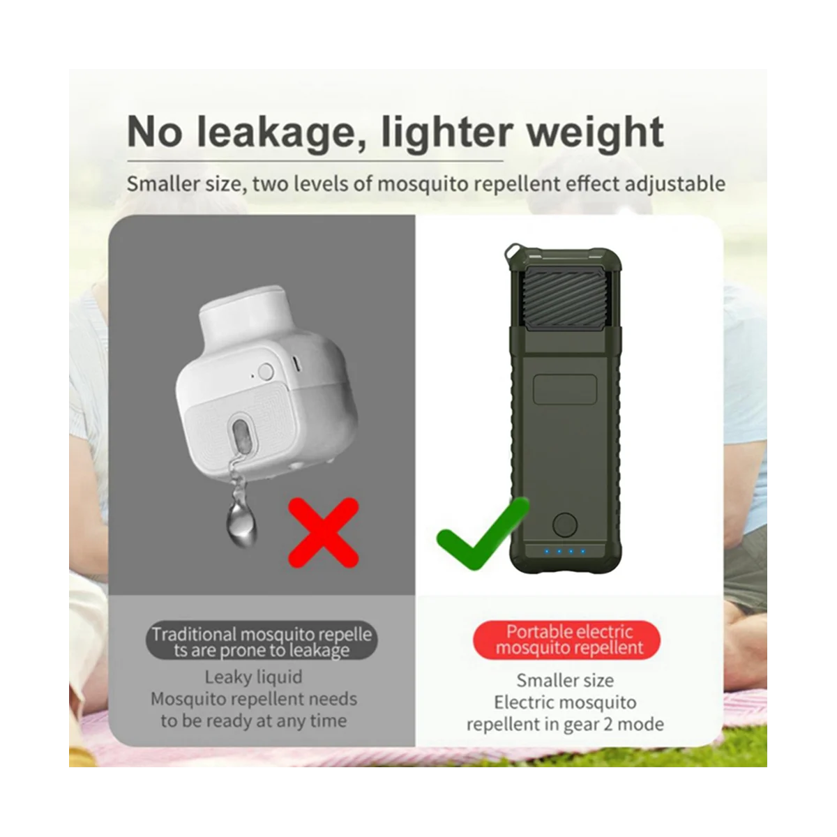 1Pcs Portable Mosquito Repellent Heating Mosquito Repellent Fumigator Rechargeable Unit
