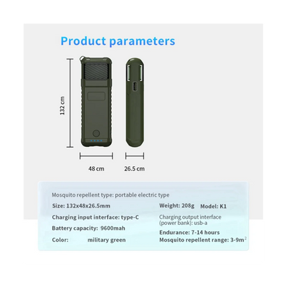 1Pcs Portable Mosquito Repellent Heating Mosquito Repellent Fumigator Rechargeable Unit
