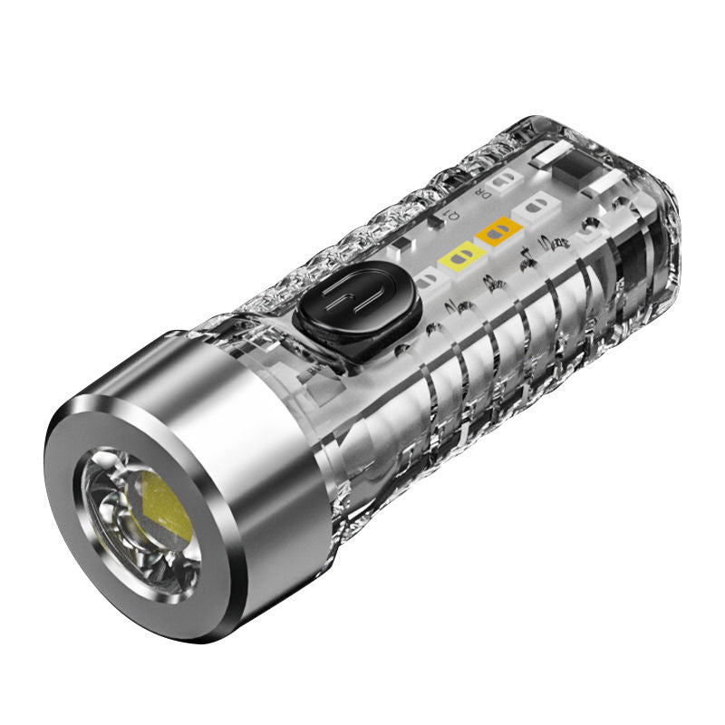 Mini Luminous Multi-Function Red And Blue Flashlight