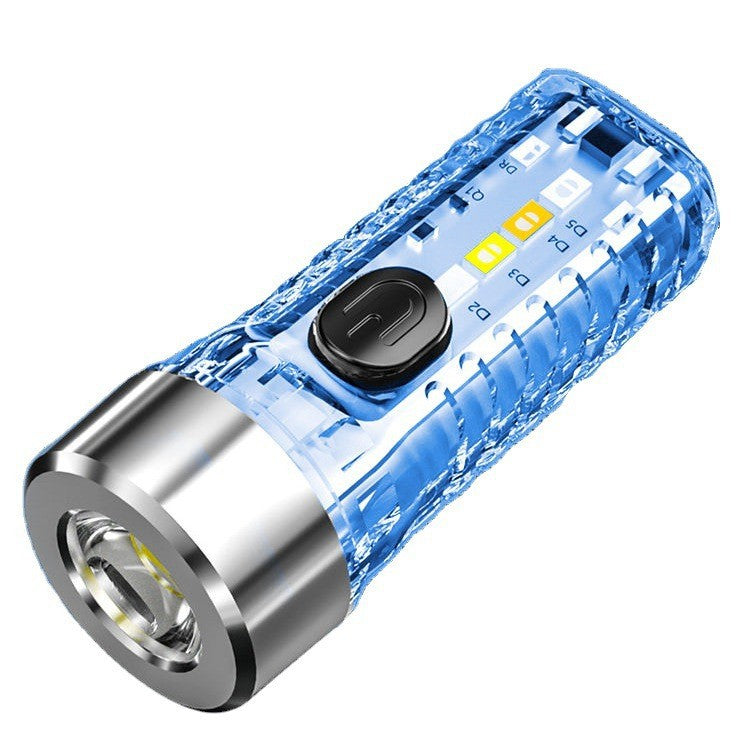 Mini Luminous Multi-Function Red And Blue Flashlight
