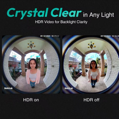 Fisheye Lens Video Doorbell  Wifi 2.5K 5MP