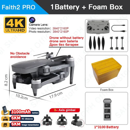 C-FLY Faith2 Pro Drone 4K Professional 3-Axis Gimbal 5G Wifi GPS FPV