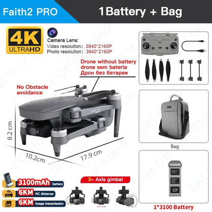 C-FLY Faith2 Pro Drone 4K Professional 3-Axis Gimbal 5G Wifi GPS FPV